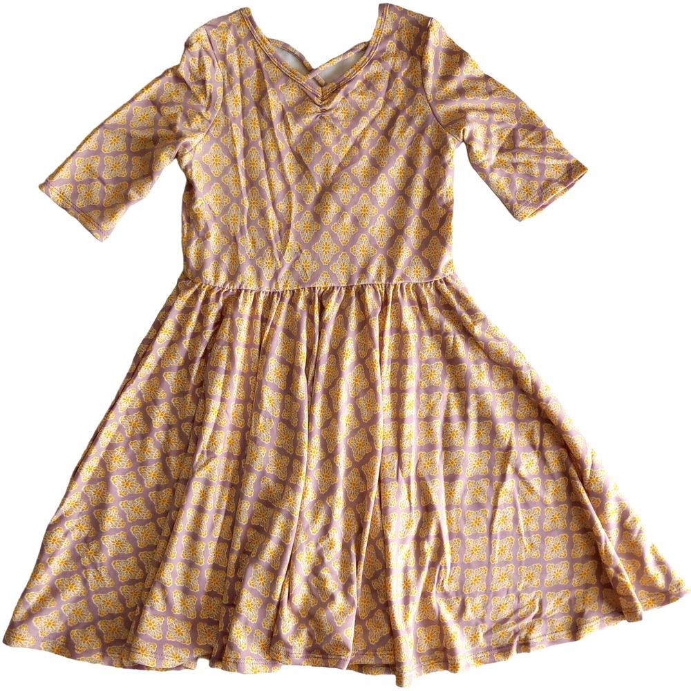 Dot Smile Girls 8 10‎ Light Purple Blush Yellow Ballerina Twirl Dress NWT